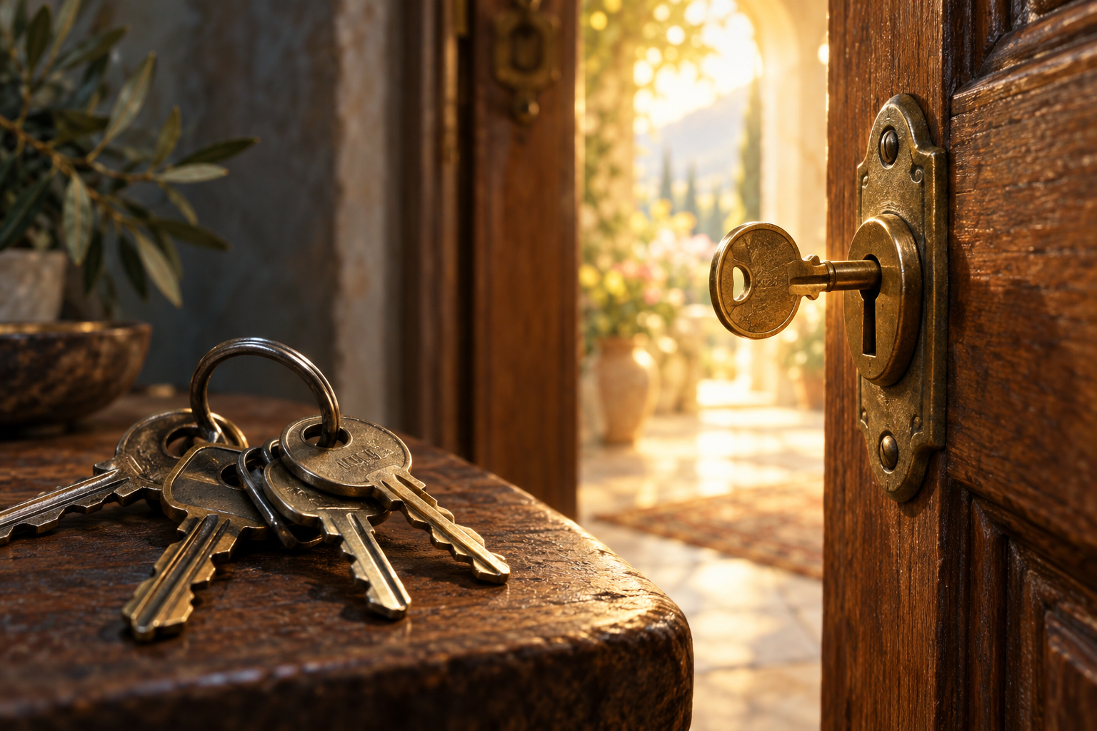 One key opens the door: the sermon’s picture of access through Christ.